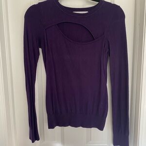 Elegant Purple Crew Neck Sweater